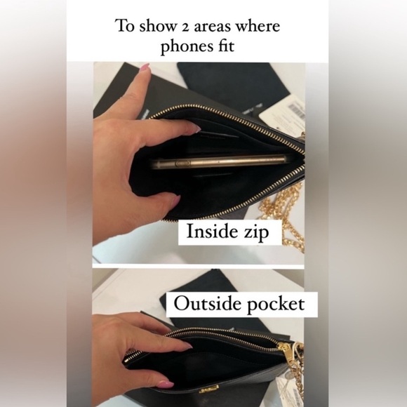 Yves Saint Laurent all black monogram clutch / crossbody - Picture 11 of 11